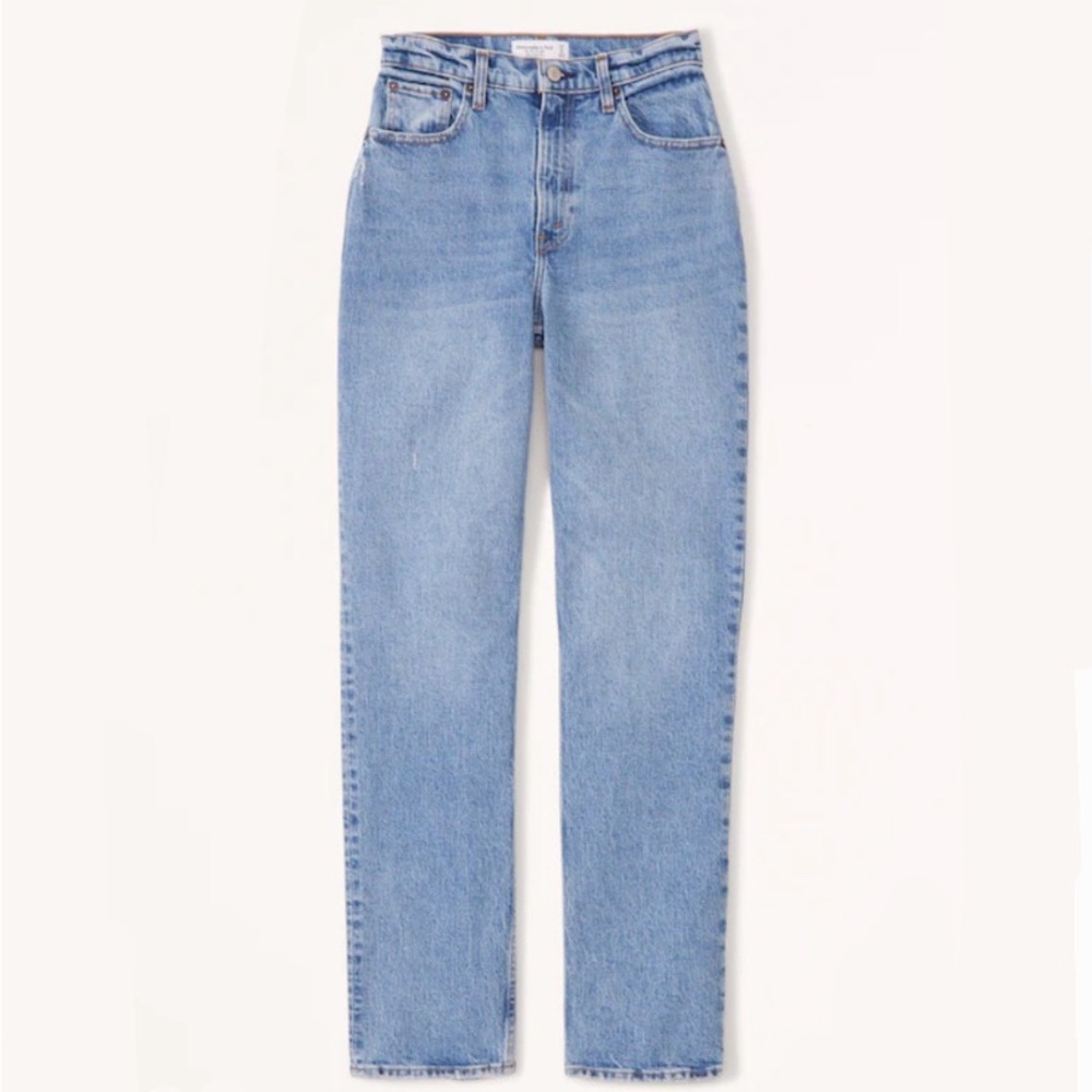 abercrombie curve love ultra high rise 90s straight jeans